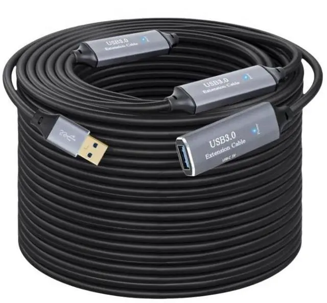 Alt view image 5 of 6 - USB3.0 Male Female 5M/30M Aluminum Alloy Extension Cable PVC USB Cable Scanning Computer Mouse Keyboard Printer Data Access 25M
