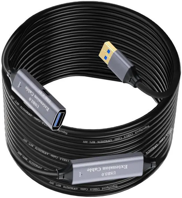 Alt view image 6 of 6 - USB3.0 Male Female 5M/30M Aluminum Alloy Extension Cable PVC USB Cable Scanning Computer Mouse Keyboard Printer Data Access 25M