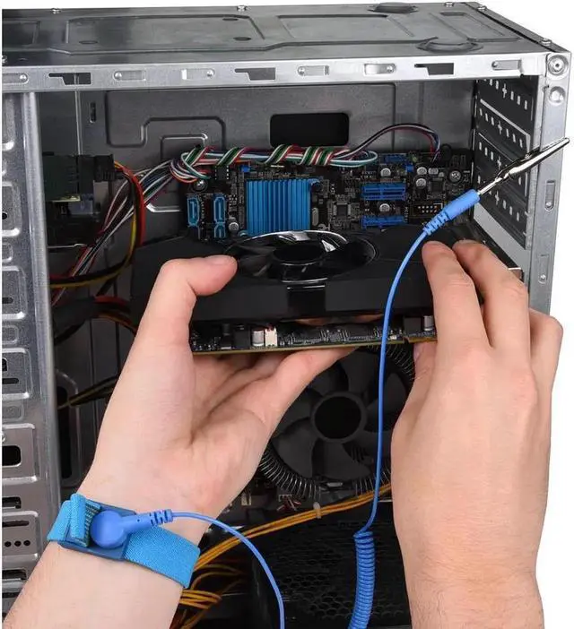 Alt view image 7 of 7 - 3pcs PVC Anti Static Wrist Strap Grounding Electricity Discharge ESD Wrist Band For Electrician IC With Alligator Clip