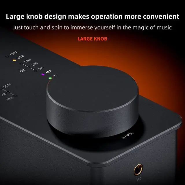 Alt view image 4 of 6 - SK02 All-in-One Desktop Headphone Amplifier Portable USB Decoder Fever Level for Consumers Electronics Orange