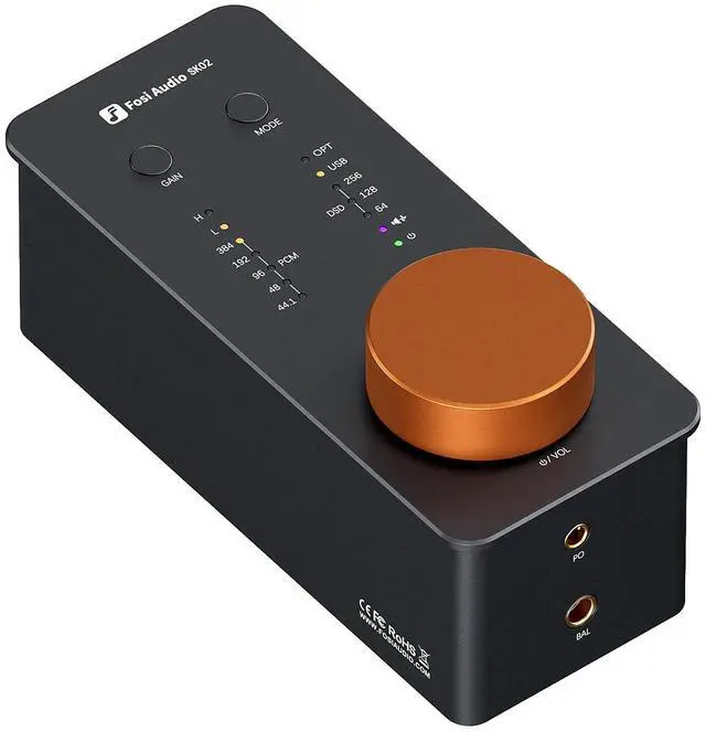 Main image of SK02 All-in-One Desktop Headphone Amplifier Portable USB Decoder Fever Level for Consumers Electronics Orange