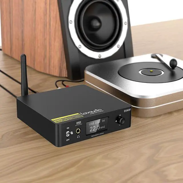 Alt view image 4 of 6 - DS600 Hi-Res Audio HiFi DSD Music Headphone Amplifier+Equalizer USB DAC Desktop Decoder Silver