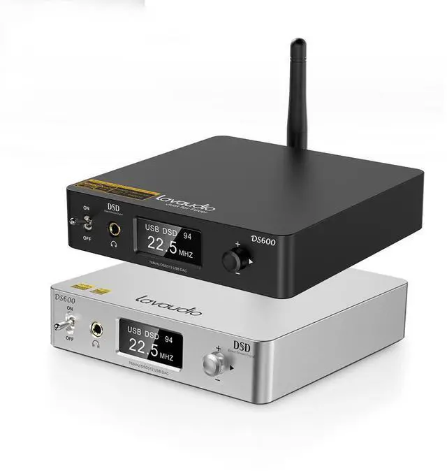 Alt view image 2 of 6 - DS600 Hi-Res Audio HiFi DSD Music Headphone Amplifier+Equalizer USB DAC Desktop Decoder Silver