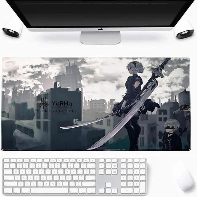 Alt view image 2 of 6 - Large Mouse Pad, Extended Gaming Mousepad Non-Slip Base Keyboard Pad,Desk Mat 90x40cm, Anime Mouse Pad 90x40cm