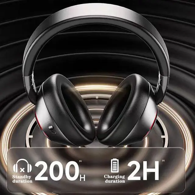 Alt view image 3 of 6 - Fashion Cute Style ANC Wireless Bluetooth Headset Professional Games Sports Hifi High Quality Sound Headphone with 40mm Driver