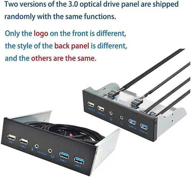 Alt view image 6 of 7 - USB 31 Front Panel hub Optical Drive 525inch Panel Computer Expansion Board with KeyA7 Ports Support TypeC USB 30 USB 20 Microphone Input and Audio Output Port for Computer case
