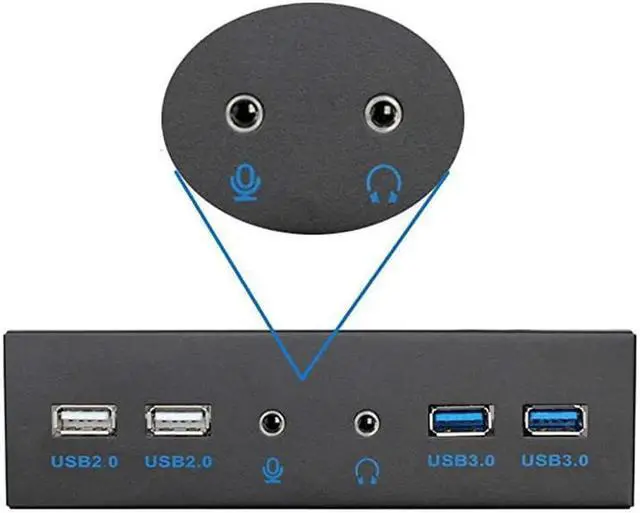 Alt view image 3 of 7 - USB 31 Front Panel hub Optical Drive 525inch Panel Computer Expansion Board with KeyA7 Ports Support TypeC USB 30 USB 20 Microphone Input and Audio Output Port for Computer case