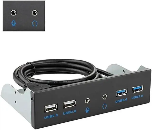 Main image of USB 31 Front Panel hub Optical Drive 525inch Panel Computer Expansion Board with KeyA7 Ports Support TypeC USB 30 USB 20 Microphone Input and Audio Output Port for Computer case