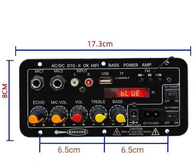 Alt view image 6 of 6 - For 5.0 High Power 30-120W Mono Audio Amplifier Board 12V-24V FM Radio Home Outdoor Karaoke Subwoofer