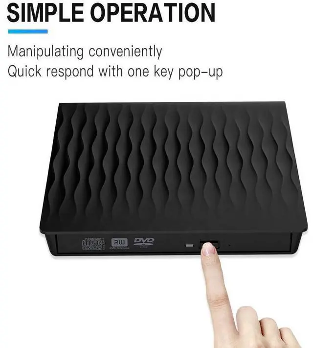 Alt view image 2 of 6 - DVD Drive USB 3.0 External Optical Drive DVD-RW Player Burner Slim Portable for iMac Laptop CD/DVD-ROM