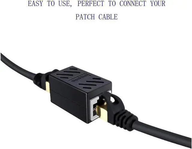 Alt view image 2 of 7 - RJ45 Coupler, Ethernet Cable Extender Adapter for Cat7 Cat6 Cat5e, Ethernet Cable Coupler (Black-10 Pack)