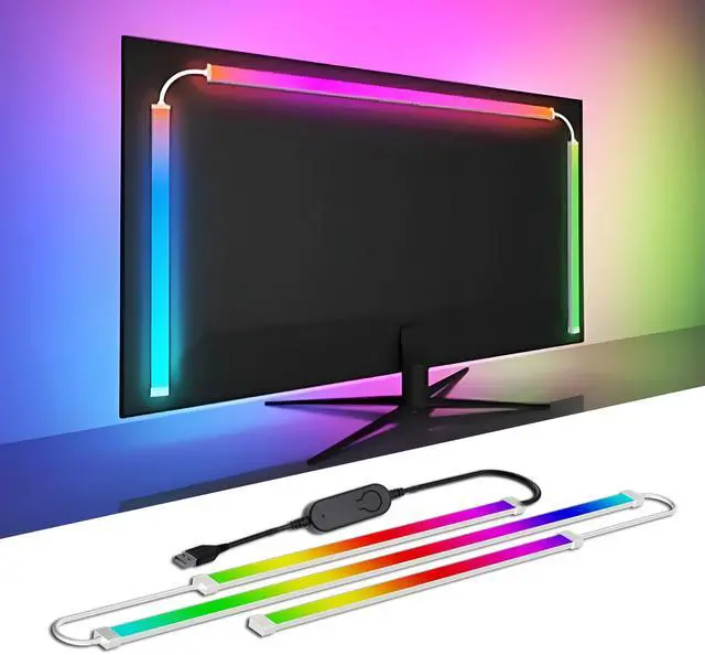 Main image of Ambient Gaming Lights Strip RGB Monitor Light PC USB 5V Smart Game Room Atmosphere Decor Screen Sync Monitor LED Backlight 27