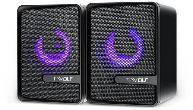 Main image of S3 Computer Desktop Speaker RGB Gaming Speakers with Subwoofer Stereo Sound Volume Control for PC Desktop Computer Gamer