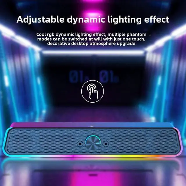 Alt view image 5 of 6 - RGB Gaming Desktop Computer Speakers Wired for Laptop