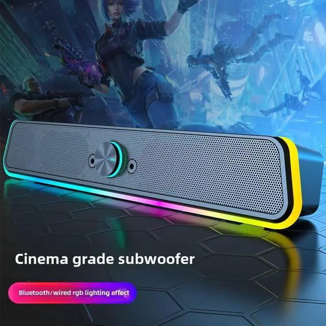 Alt view image 3 of 6 - RGB Gaming Desktop Computer Speakers Wired for Laptop