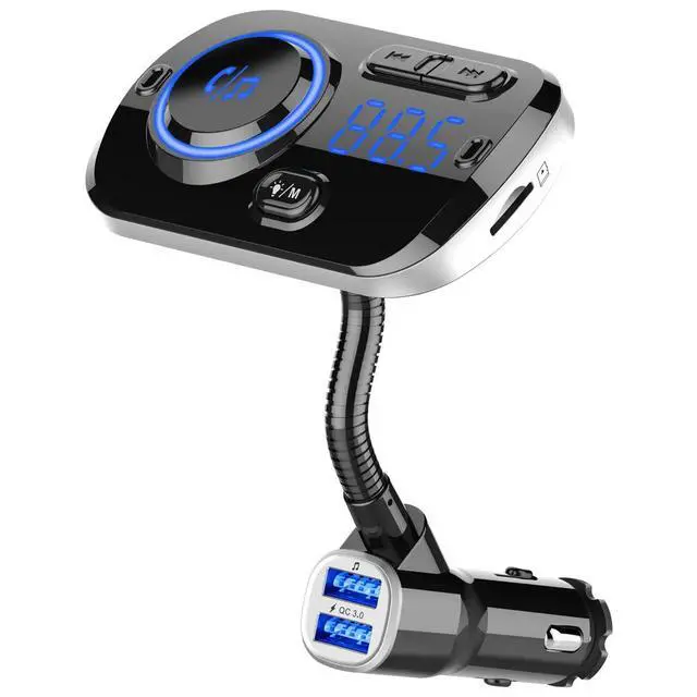 Alt view image 6 of 6 - Fast Car USB Charger AUX USB Car Stereo Mp3 Player QC3.0 Quick Charge Bluetooth FM Transmitter Car Charger