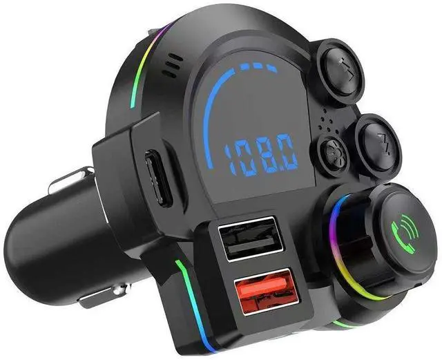 Alt view image 3 of 5 - V5.3 Car MP3 Music Hands-free Call New FM Transmitter QC3.0+PD20W Dual Fast Charging Car Charger
