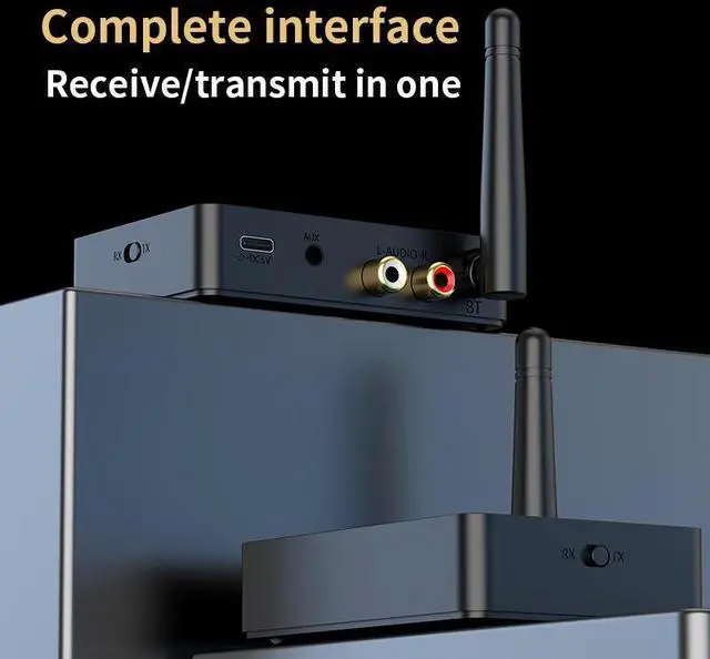 Alt view image 3 of 5 - Blue Card D600 for Adapter One-to-Two Audio Transmitter with Long-Distance Transmission Supporting for Plastic Material
