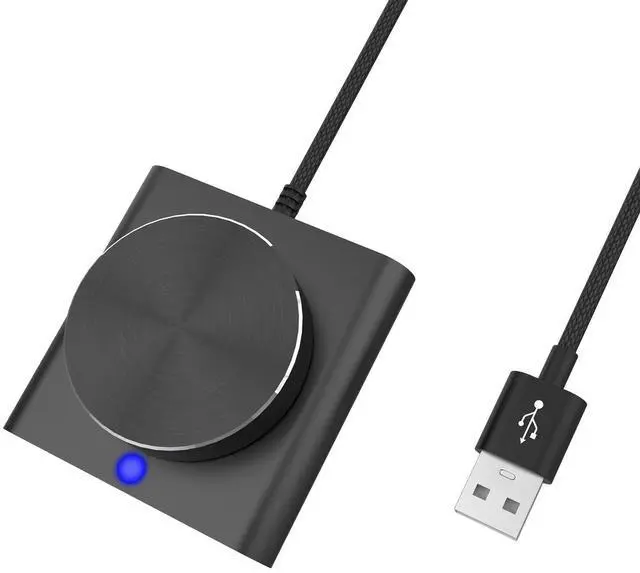 Main image of PC Volume Control Knob USB Volume Control Spin Button PC Computer Speaker Audio Volume RemoteController Knob External MuteButton