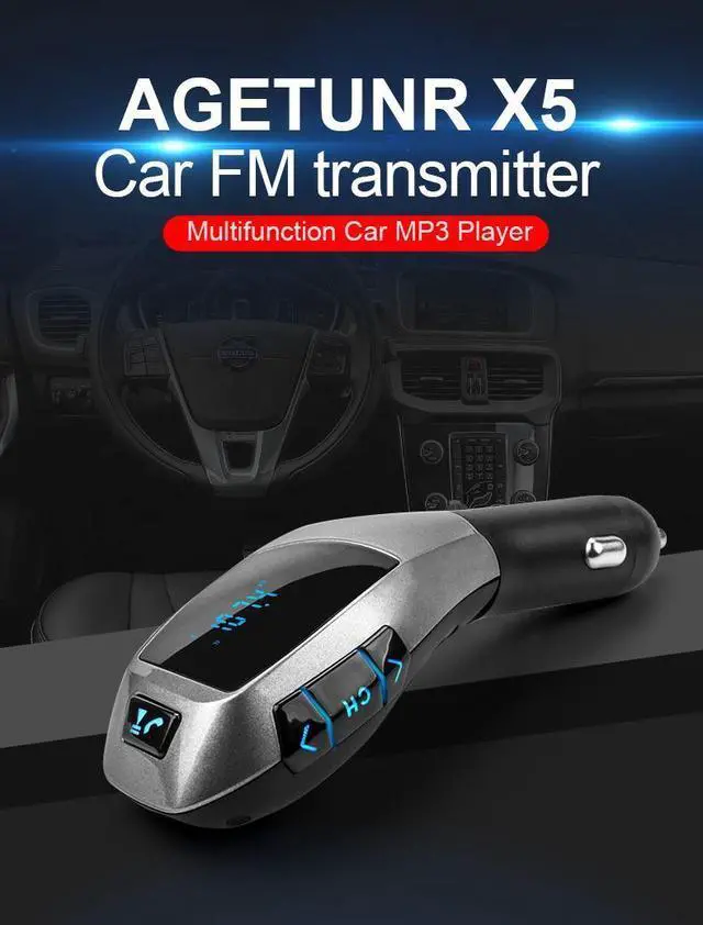 Main image of X5 Original Design in Car FM Transmitter Bluetooth Car Adapter Charger Driver Multi-function Mp3 Audio Player