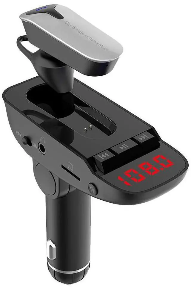 Main image of BT5.4 Car MP3 Player Wireless Headset Handsfree Car Kit FM Transmitter MP3 Player FM Modulator with Earphone