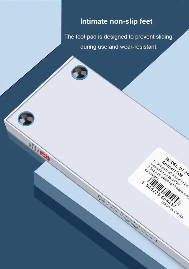 Alt view image 2 of 4 - High Definition 4Kx2K@60Hz HDMI2.0 Splitter 1X8 8 Ports 1 hdmi Input 8 hdmi Output Audio Video Equipment