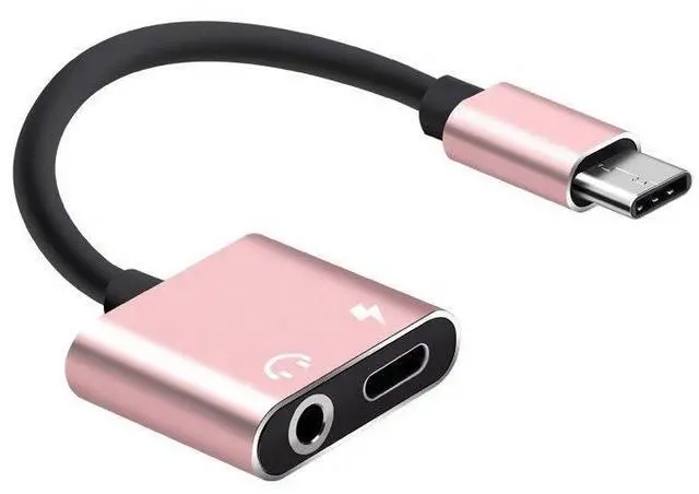 Alt view image 7 of 7 - 2 in 1 Usb Type C to 3.5mm Headphone Audio PD Charging Converter Cable Mobile Phones Audio Aux Adapter White