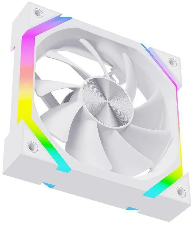 Alt view image 2 of 4 - ARGB 120mm CPU Fan Star Chain V9 Divine Light Sync Mute Temp Control 4Pin Ball Bearing Plastic Heatsink Computer Case black