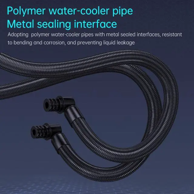 Alt view image 2 of 6 - Liquid CPU Cooler with Aura Sync 2X ARGB Radiator Fans Reinforced Tubing Widely Compatible with Latest Intel&AMD CPUs