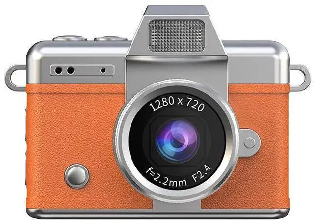 Main image of LK-027 Mini Camera Flip Screen - Student's Digital Camera Vintage CCD High-Definition Portable Mini Camera Orange