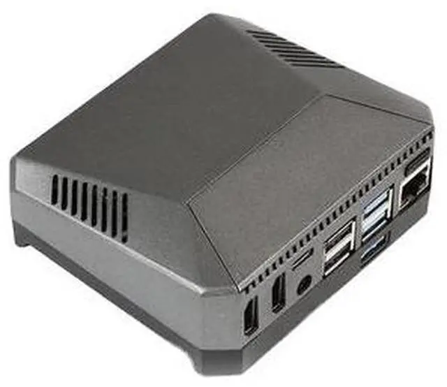 Alt view image 4 of 4 - ONE Raspberry Pi 4B Aluminum Alloy Case with M.2 SSD Interface and Cooling Fan Electronic Accessories