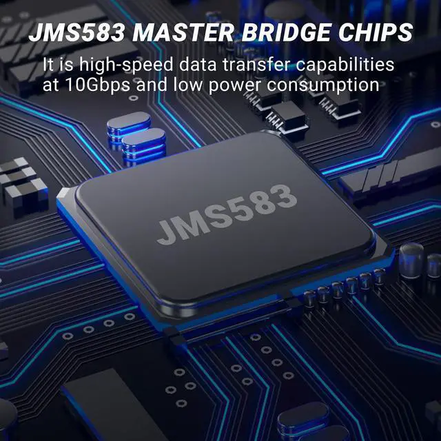 Alt view image 3 of 6 - M.2 NVMe SSD Aluminum Case USB 3.1 Gen2 10Gbps High-speed Camera HDD Enclosure PC/Phone FCC