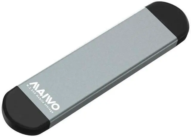 Main image of Dual Protocol NVMe and External SATA 10Gbps USB Adapter with USB-A and USB-C Aluminum M.2 SSD Enclosure Black