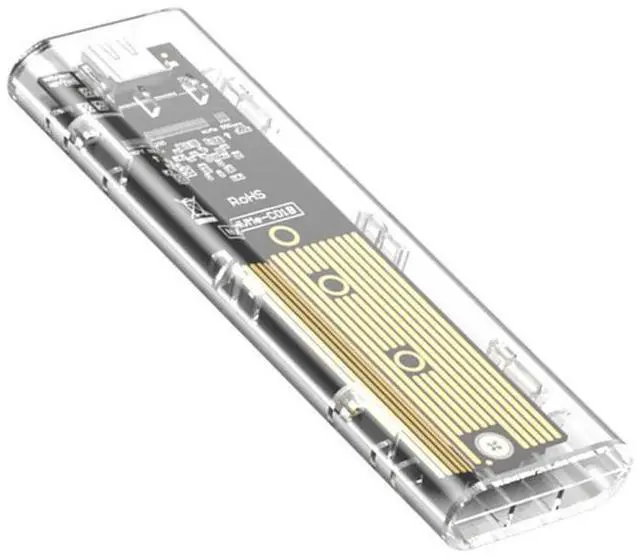 Alt view image 5 of 5 - M.2 NVME SATA Dual Protocol SSD Enclosure USB 3.1 3.2 Gen 2 10Gbps 2TB External PCIE SATA NGFF M2 Type C SSD Hard Disk Plastic white Ngff/nvme dual protocol a-c line