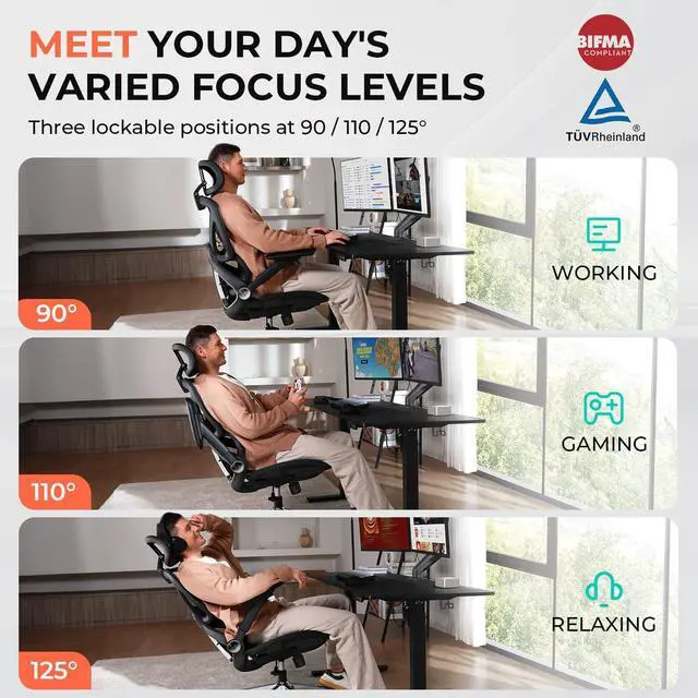 Alt view image 6 of 7 - CAPOT Ergonomic Office Chair for Enhanced Comfort in Office Settings