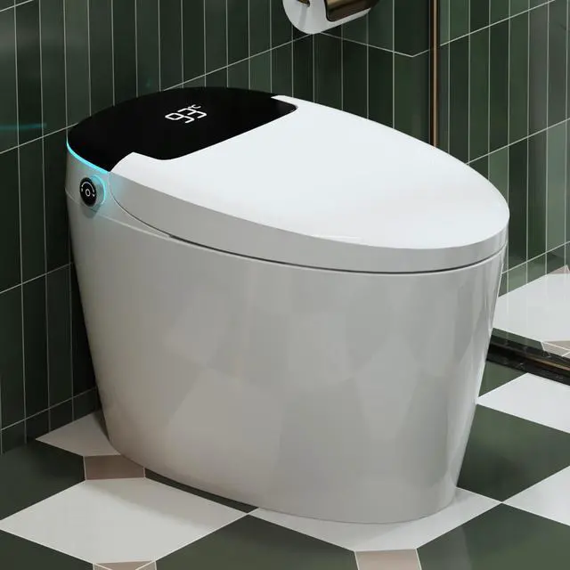 Main image of YULIKA Elongated Tankless Smart Toilet with Bidet Built In Auto Open/Close Lid, Heated Seat, Warm Water & Dryer, Remote Control