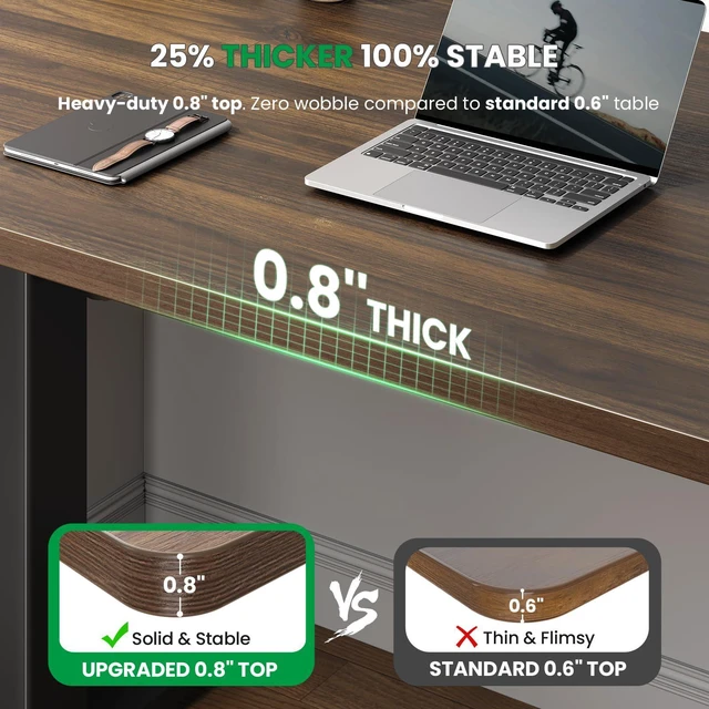 Alt view image 3 of 7 - SIAGO Electric Standing Desk, Height Adjustable Gaming & Office Desk with Quiet Motor and Cable Management Black 55'' x 24'' Walnut 55'' x 24''