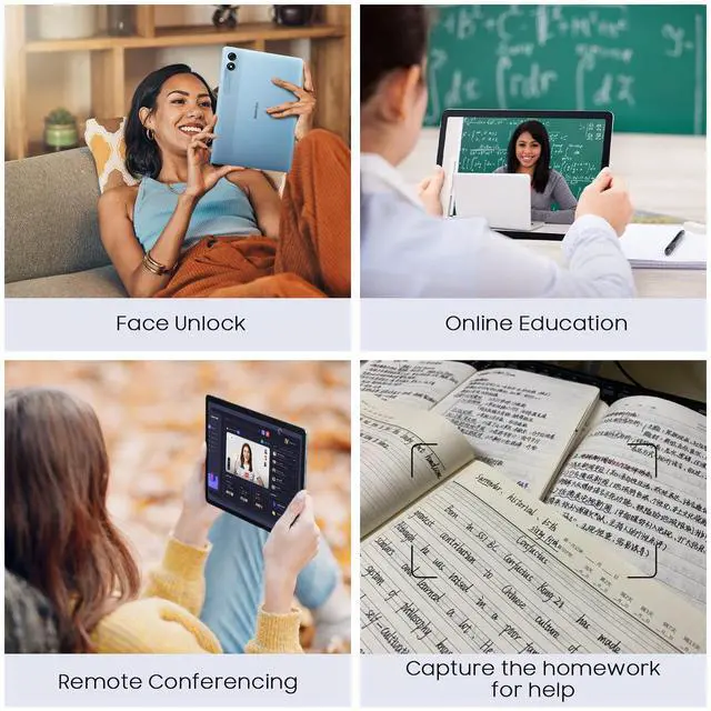 Alt view image 7 of 7 - Blackview Android Tablet with Gemini Ai 2.0, Tablet 11 inch with 12GB+128GB/2TB TF, 5G WiFi Tablets, Octa-core CPU, 8200mAh/Fast Charge,120HZ/13MP+8MP Ai Camera/Face ID, Blue