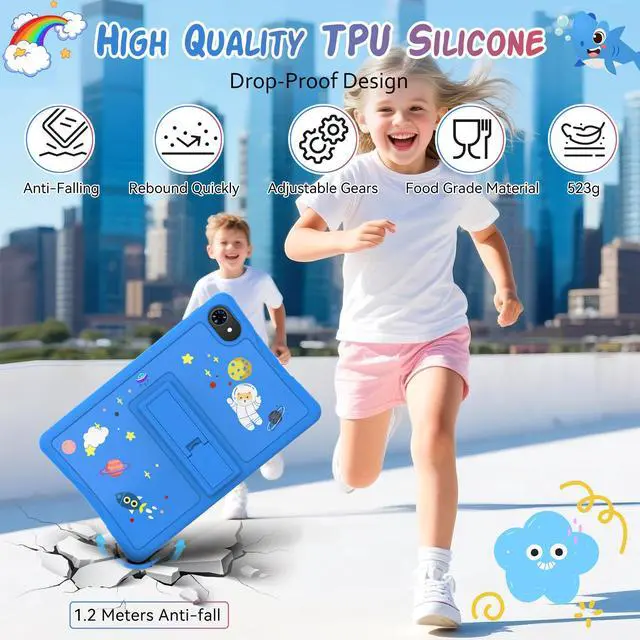 Alt view image 7 of 7 - TABWEE Kids Tablet 10 inch, Android 15 Tablets for Kid, Parental Control, Pre-Installed Kiddos Software & Kids Space, Includes Case & Stylus Pen, 12GB RAM 64GB ROM, 2TB Expand, HD IPS Screen(Blue)