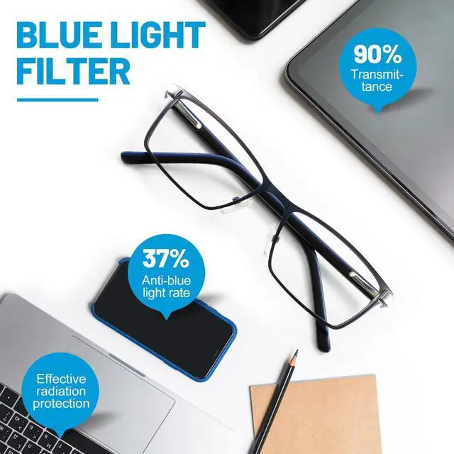 Alt view image 2 of 5 - OCCI CHIARI Blue Light Glasses for Men Women Non Prescription Glasses Metal Eyewear Full Rim Optical Frame