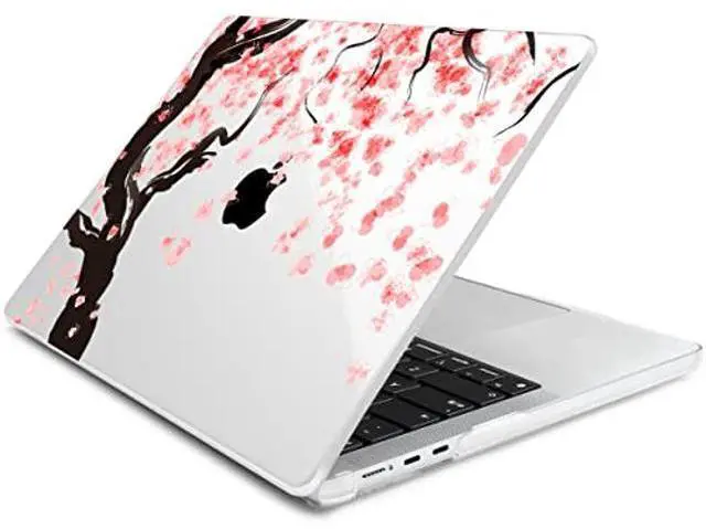 Alt view image 2 of 5 - Batianda Compatible with New MacBook Air 13 inch Case 2025 2024 2022 M4/M3/M2 Chip Model A3240/A3113/A2681, Plastic Clear Hardshell Keyboard Cover & USB-C OTG Adapter, Cherry Blossoms