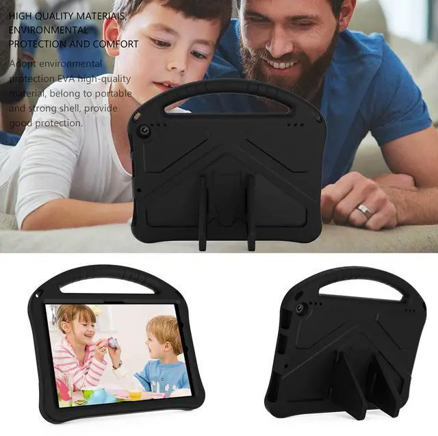 Alt view image 3 of 5 - Dteck Kids Case for Fire HD 10 Tablet & Fire HD 10 Plus (2021 Version, 11th Generation) - Lightweight Child-Friendly Shockproof EVA Case Convertible Handle Stand Rugged Protective Cover, Black