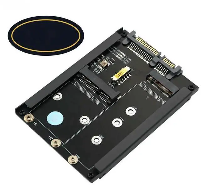 Main image of FOR Metal Case mSATA SSD B+M Key M.2 NGFF SSD to 2.5" SATA 3.0 6Gbps Adapter Card with Enclosure Socket mSATA M2 to SATA Riser Board
