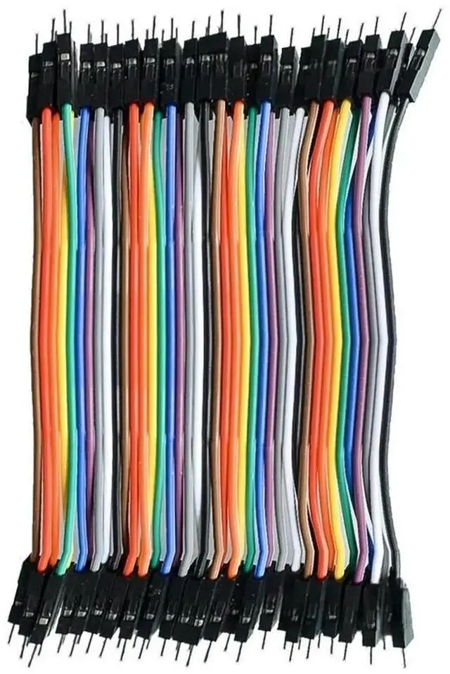 Main image of 1lot =40pcs 10cm 2.54mm 1pin 1p-1p male to male jumper wire cable for