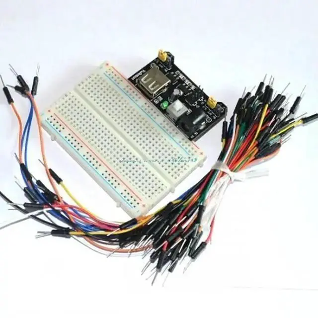 Main image of 400 Tie-point Solderless PCB Breadboard + 65pcs Jumper Wire Male to Male +Breadboard Power Supply Module