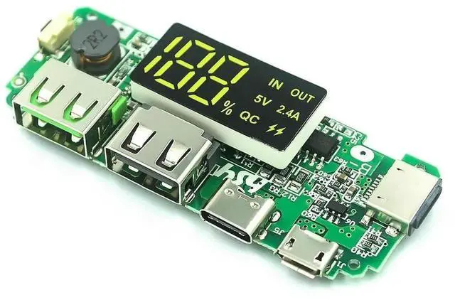 Main image of LED Dual USB 5V 2.4A Micro/Type-C USB Mobile Power Bank 18650 Charging Module Charger Board Circuit Protection