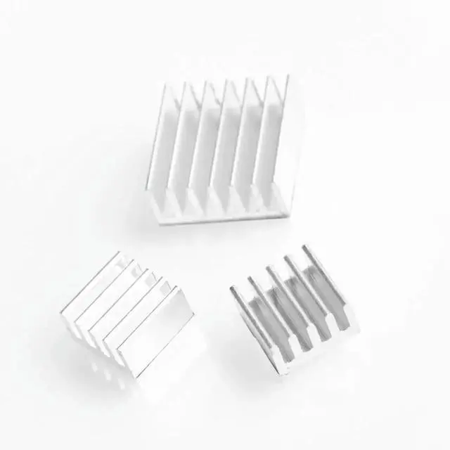 Main image of 3pcs + Adhesive Pi 3 Heatsink Cooler Pure Aluminum Heat Sink Set Kit Radiator Cooling Pi 2 B
