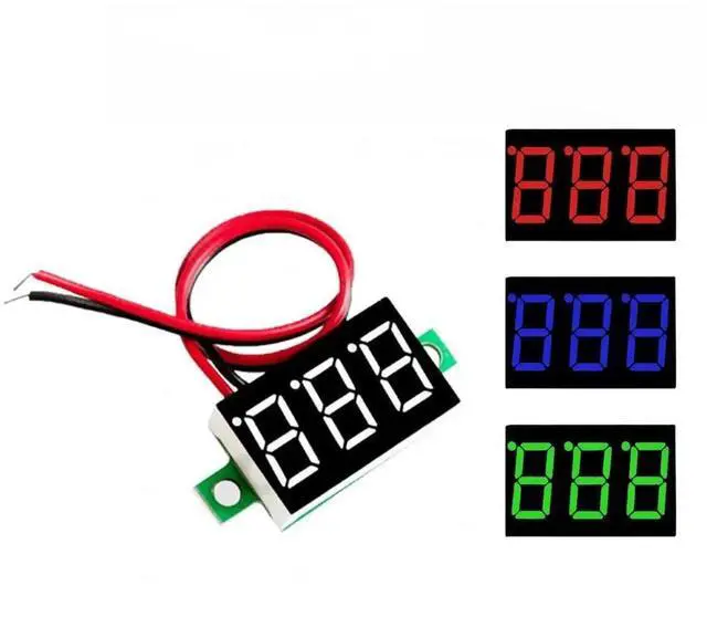 Main image of 0.36 Inch DC 0-32V LED Mini Digital Voltmeter Blue/red/green LED Display Volt Meter Gauge Voltage Panel Meter 2 wires