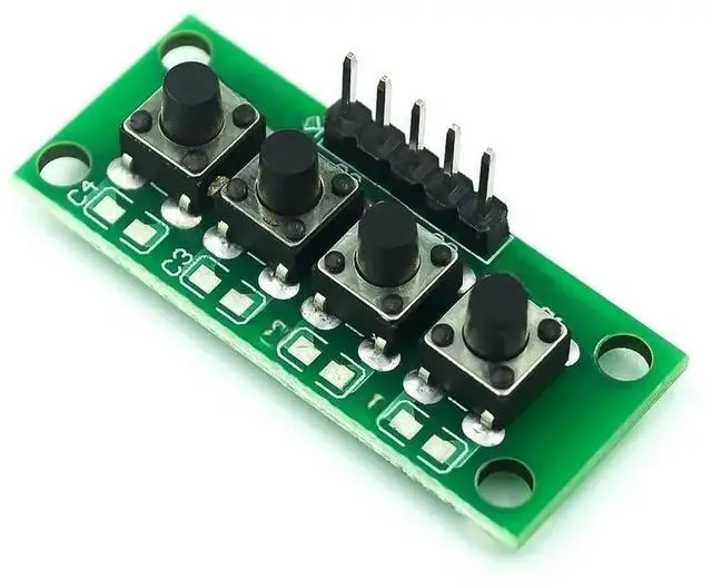 Main image of DIY Kit 1x4 4 Independent Key Button Keypad Keyboard Module Mcu Class Design Graduation Project Experiment