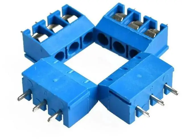 Main image of 10PCS KF301 3 Pin Screw Connector 5mm Pitch 5.08-301-3P 301-3P 3pin